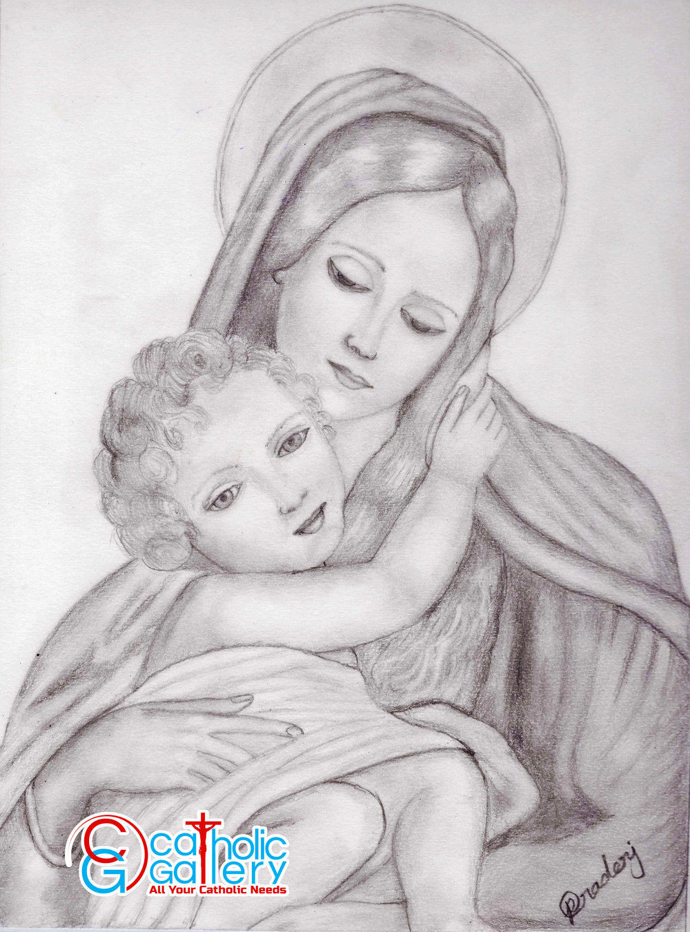 Holding God's Virgin Mary Line Articles Black And White Sketch PNG Images |  PSD Free Download - Pikbest