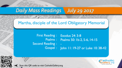 Daily Mass Readings – 29 July 2017 – Saturday