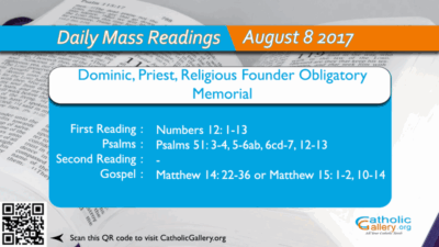 Daily Mass Readings – 8 August 2017 – Tuesday