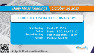 Daily Mass Readings – 29 October 2017 – Sunday