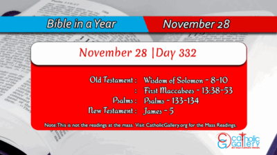 Bible in a Year – November – 28 | Day – 332
