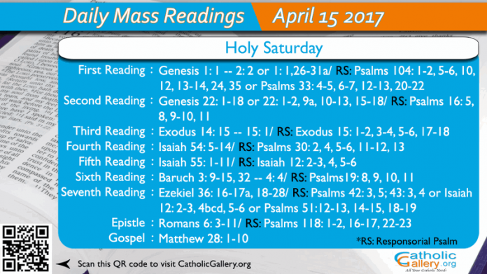 daily mass readings for today