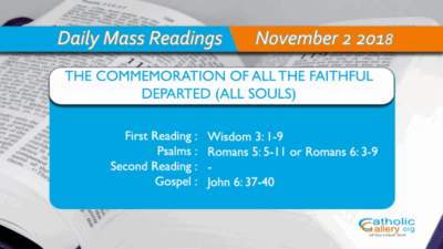 Daily Mass Readings – 2 November 2018 – Friday