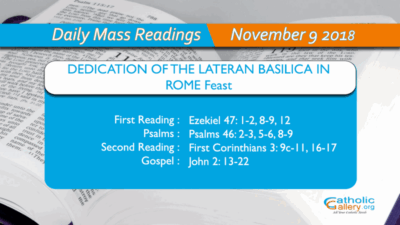 Daily Mass Readings – 9 November 2018 – Friday