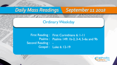 Daily Mass Readings – 11 September 2018 – Tuesday