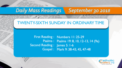 Daily Mass Readings – 30 September 2018 – Sunday