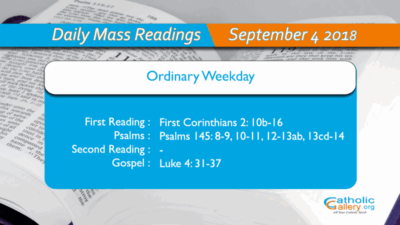 Daily Mass Readings – 4 September 2018 – Tuesday
