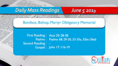 Daily Mass Readings – 5 June 2019 – Wednesday