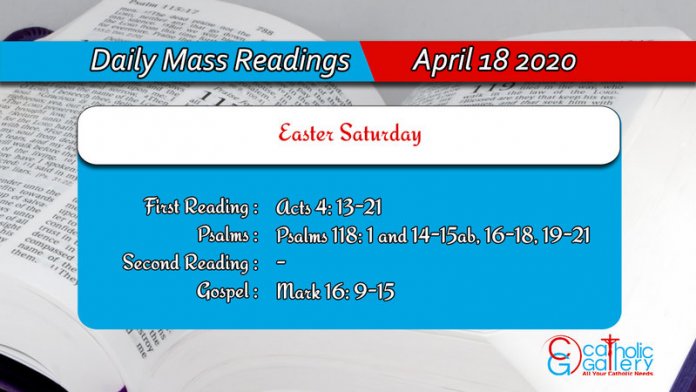 Catholic Daily Mass Readings 17th April 2020