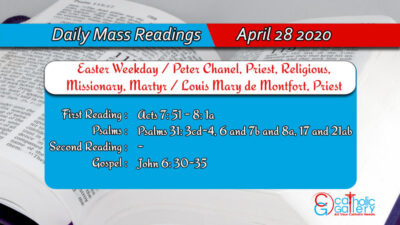 Daily Mass Readings – 28 April 2020 – Tuesday