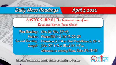Daily Mass Readings for Sunday, 4 April 2021