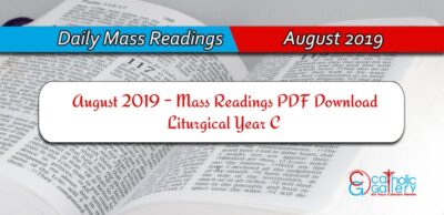 Download Mass Readings – August 2019
