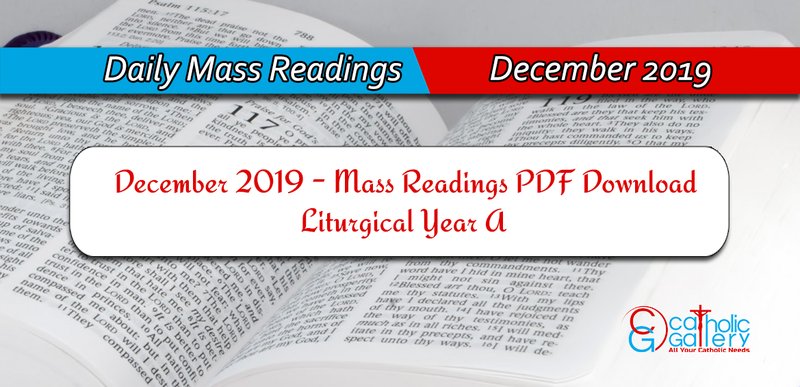 Download Mass Readings December 2019 Catholic Gallery