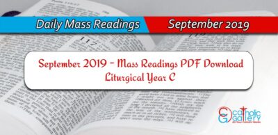 Download Mass Readings – September 2019
