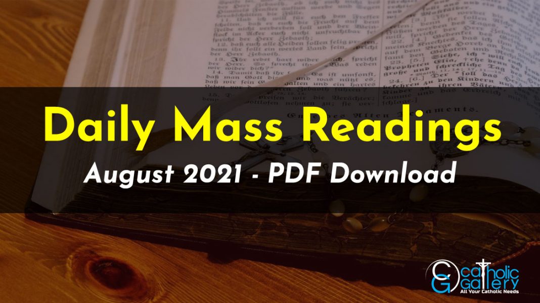Download Mass Readings August 2021 Catholic Gallery