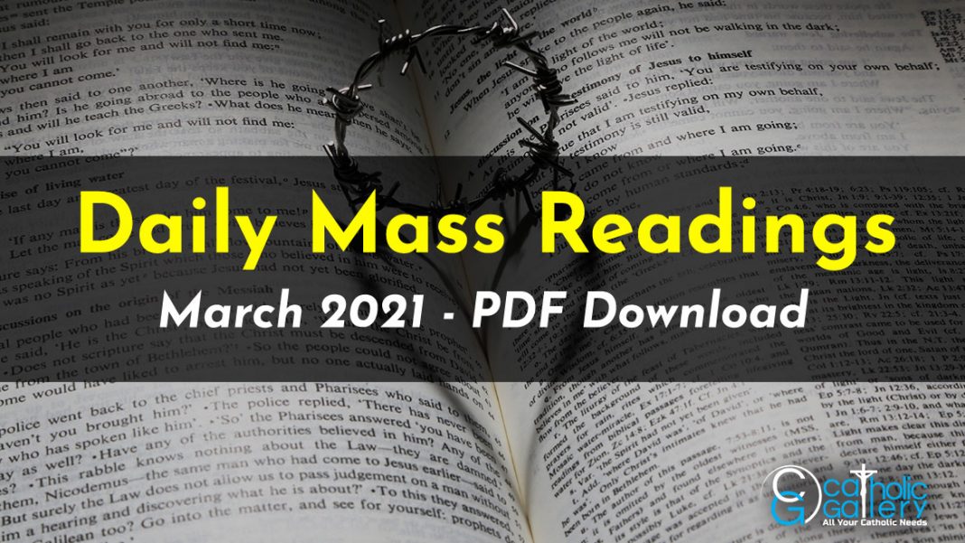 Download Mass Readings March 2021 Catholic Gallery