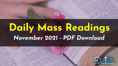Download Mass Readings – November 2021