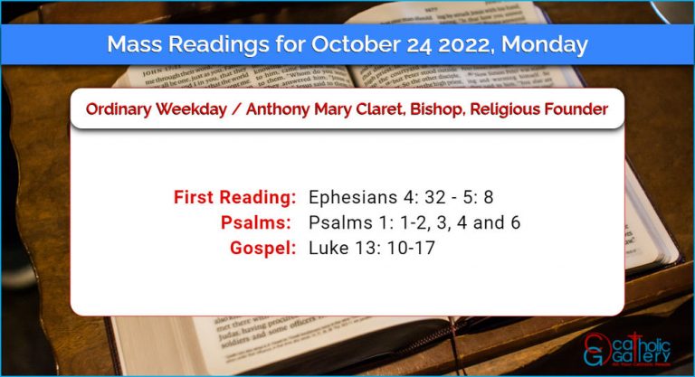 Daily Mass Readings for Monday, 24 October 2022