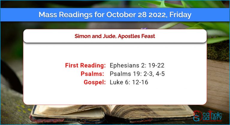 Daily Mass Readings for Friday, 28 October 2022