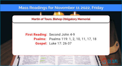 Daily Mass Readings for Friday, 11 November 2022