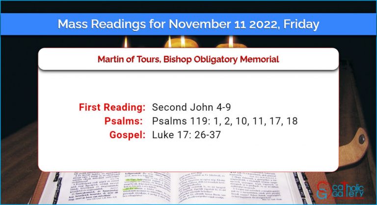 Daily Mass Readings for Friday, 11 November 2022