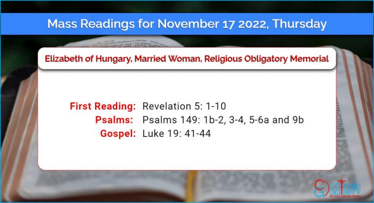 Daily Mass Readings for Thursday, 17 November 2022
