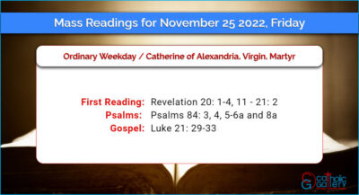 Daily Mass Readings for Friday, 25 November 2022