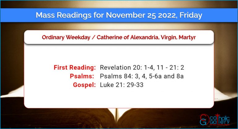 Daily Mass Readings for Friday, 25 November 2022