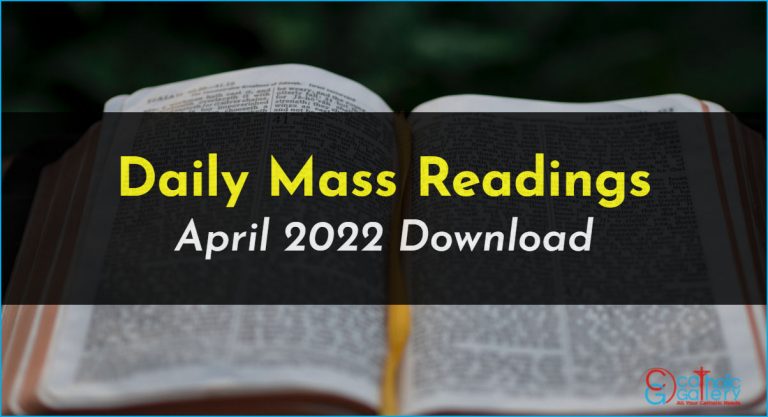 Download Mass Readings – April 2022