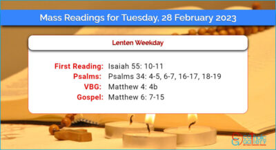 Daily Mass Readings for Tuesday, 28 February 2023