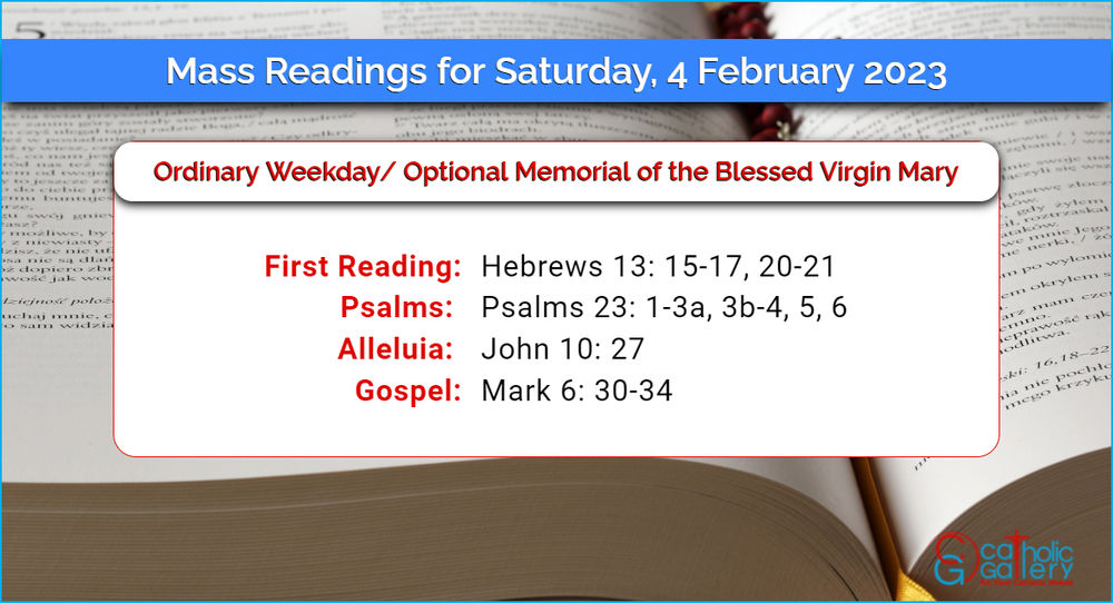 Daily Mass Readings 4 February 2023 Saturday