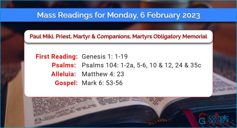 Daily Mass Readings for Monday, 6 February 2023
