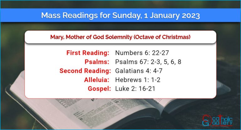 Daily Mass Readings for Sunday, 1 January 2023