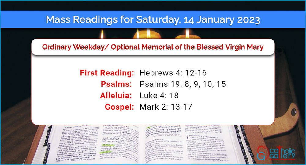 Daily Mass Readings 14 January 2023 Saturday