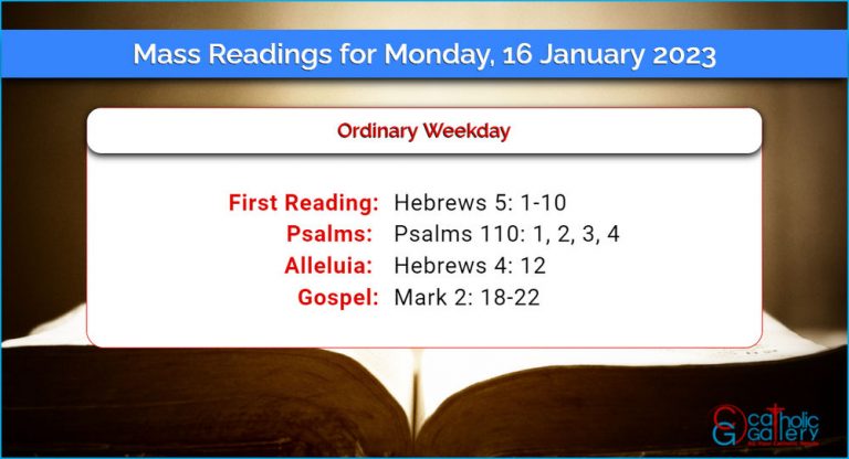 Daily Mass Readings for Monday, 16 January 2023