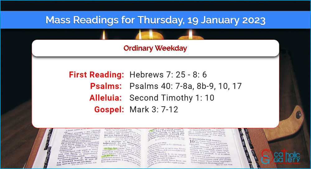 Daily Mass Readings 19 January 2023 Thursday