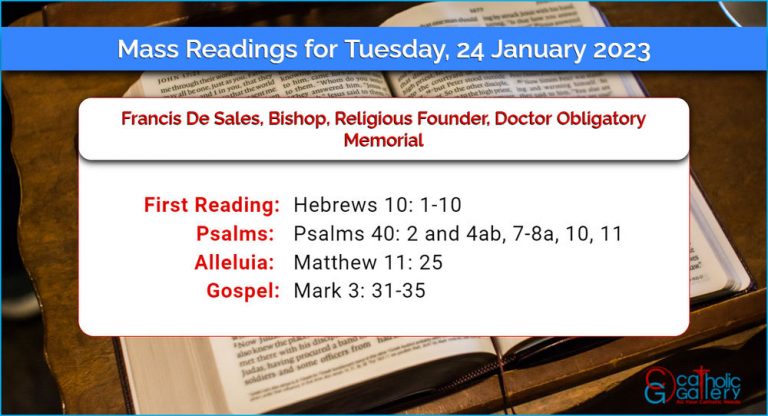 Daily Mass Readings for Tuesday, 24 January 2023