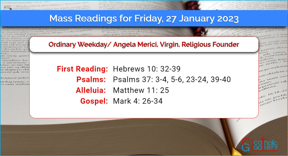 Daily Mass Readings 27 January 2023 Friday