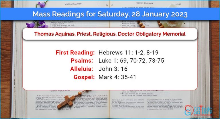 Daily Mass Readings for Saturday, 28 January 2023