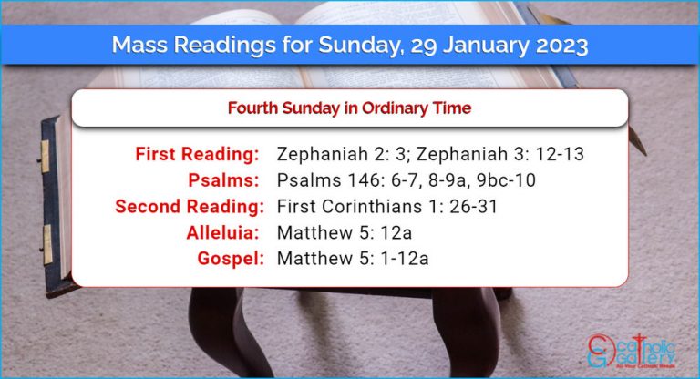 Daily Mass Readings for Sunday, 29 January 2023