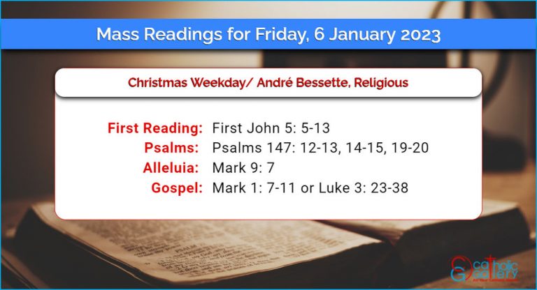 Daily Mass Readings for Friday, 6 January 2023