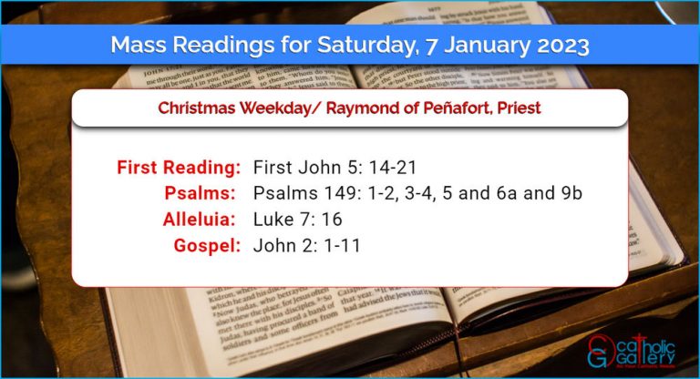 Daily Mass Readings for Saturday, 7 January 2023