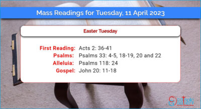 Daily Mass Readings for Tuesday, 11 April 2023