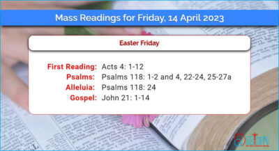 Daily Mass Readings for Friday, 14 April 2023