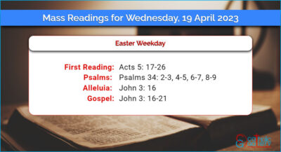 Daily Mass Readings for Wednesday, 19 April 2023