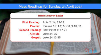 Daily Mass Readings for Sunday, 23 April 2023