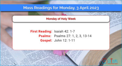 Daily Mass Readings for Monday, 3 April 2023