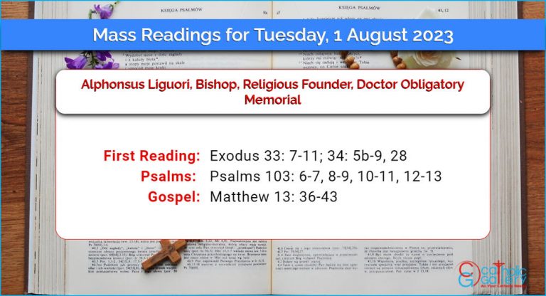 Daily Mass Readings for Tuesday, 1 August 2023