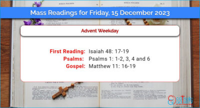 Daily Mass Readings for Friday, 15 December 2023