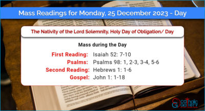 Daily Mass Readings for Monday, 25 December 2023 – Day